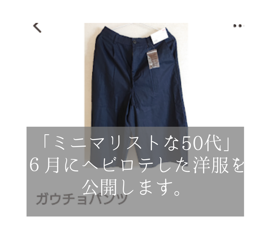 「ミニマリストな50代」６月にヘビロテした洋服を公開します。